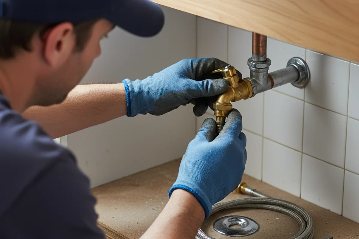 Shutoff valve and fitting work during Faucet and Fixture Repair in Anderson